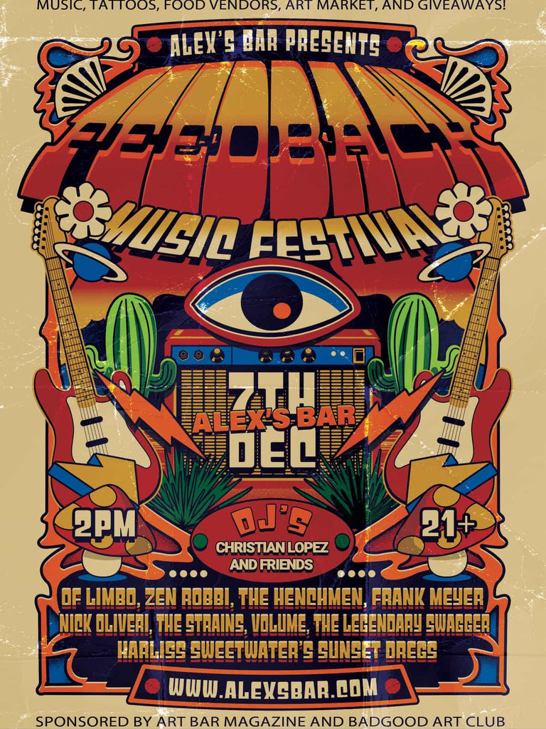 Feedback Music Festival @ Alex's Bar, LB - Sun 12/7, 2-8pm