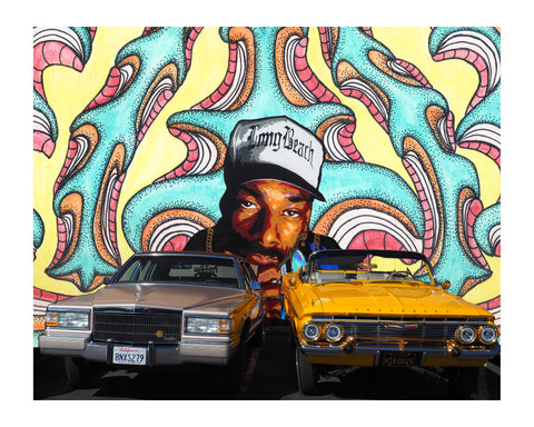 "Snoop with To Live & Die in LA Impala" signed 8" x 10" print