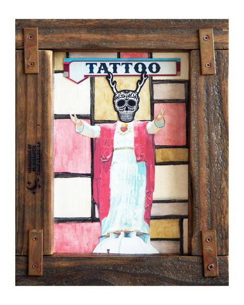 Cristo del Tatuaje Corazon - 8" x 10" signed print